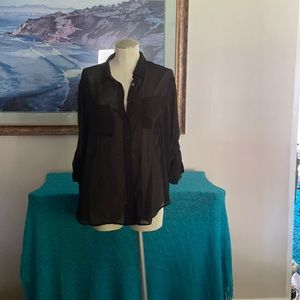 Victoria’s Secret Sheer Black Blouse